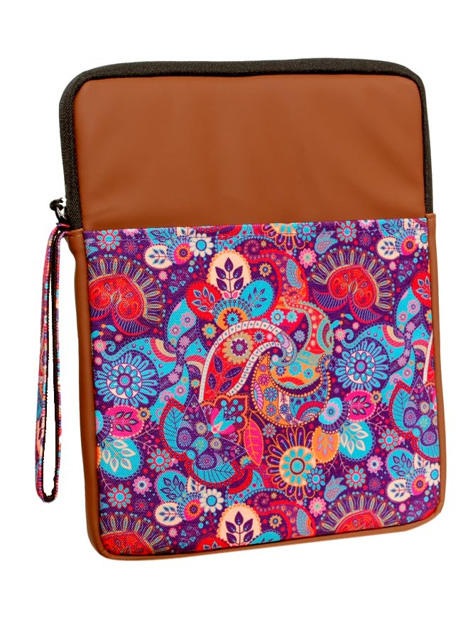 ProElite Tablet Sleeve Case Cover for Upto 11.5" for iPad 10.2/Air 10.9/Pro 11/ Samsung/Lenovo/Galaxy Tab A9 Plus/S8/S9/Realme Pad/Honor Pad X9/Xiaomi Mi pad 7/Redmi Pad/Oneplus Pad, Brown Paisley - Image 4