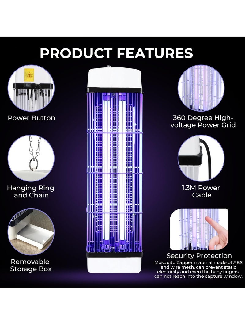 Home Care Mosquito Repellent Zapper Fly Insect Killer for Mosquito, Bug, and Fly, 3800V - 40W UV Dual Tube Light with chain and hook for hanging  - Image 3