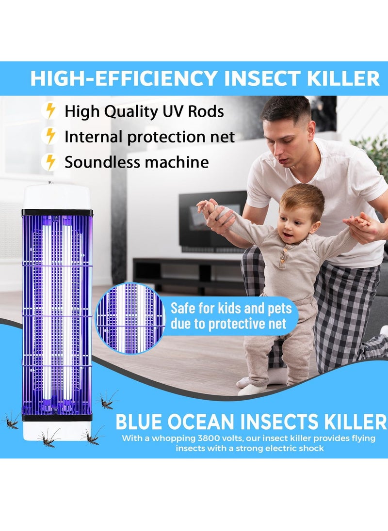 Home Care - Mosquito Repellent Zapper Fly Insect Killer for Mosquito, Bug, and Fly, 3800V - 40W UV Dual Tube Light with chain and hook for hanging - Image 1