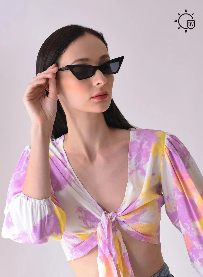 Haute Sauce Black Lens Black Cateye Sunglasses