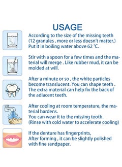 EELHOE Thermal Forming False Teeth Tooth Repair Kit Tooth Repair Granules for Missing and Broken Tooth Temporary Teeth Filling Repair Kit  - Image 5