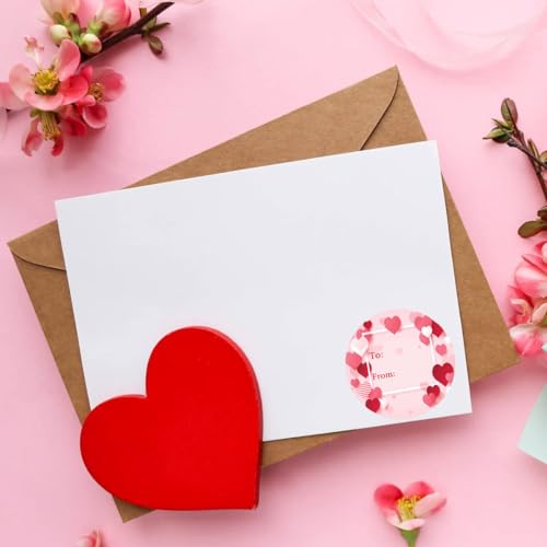 Hodmopli Happy Mother's Day Tag Stickers 1.5 Inch Heart to & from Mother's Day Gift Tags Stickers for Envelopes Seal Boxes Cards Wedding Gift Wrapping Bags Christmas Decorations(Pack 500) - Image 4