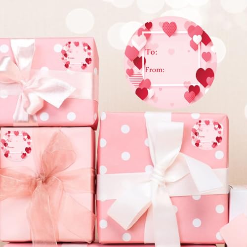 Hodmopli Happy Mother's Day Tag Stickers 1.5 Inch Heart to & from Mother's Day Gift Tags Stickers for Envelopes Seal Boxes Cards Wedding Gift Wrapping Bags Christmas Decorations(Pack 500) - Image 5