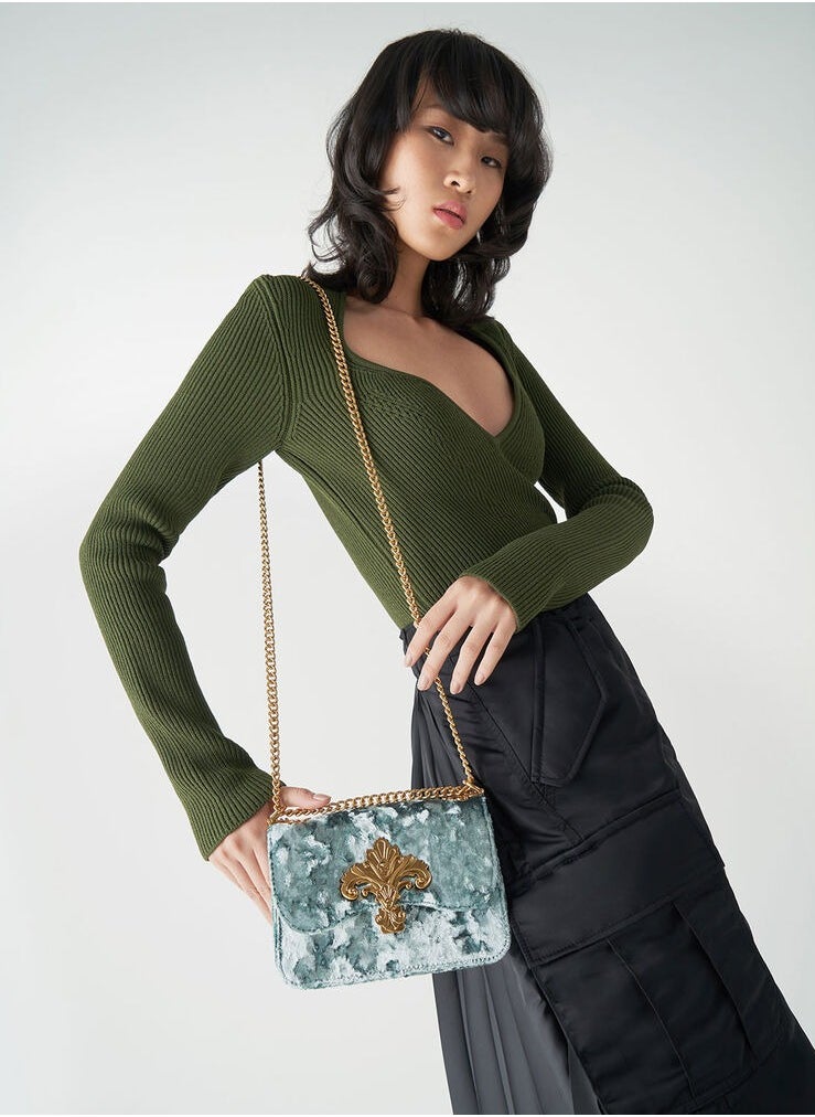 Charles & Keith - Chain Handle Shoulder Bag - Image 1