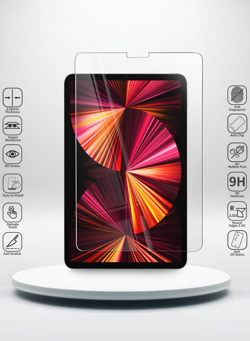 GMAX واقي شاشة زجاجي مقوى عالي الجودة 9H بسمك 0.33 مم لجهاز Apple iPad Pro 11 (2020، 2021، 2022) مقاس 11 بوصة - غطاء كامل، مضاد لبصمات الأصابع، مضاد للفقاعات ومقاوم للخدش، سهل التركيب - Image 2