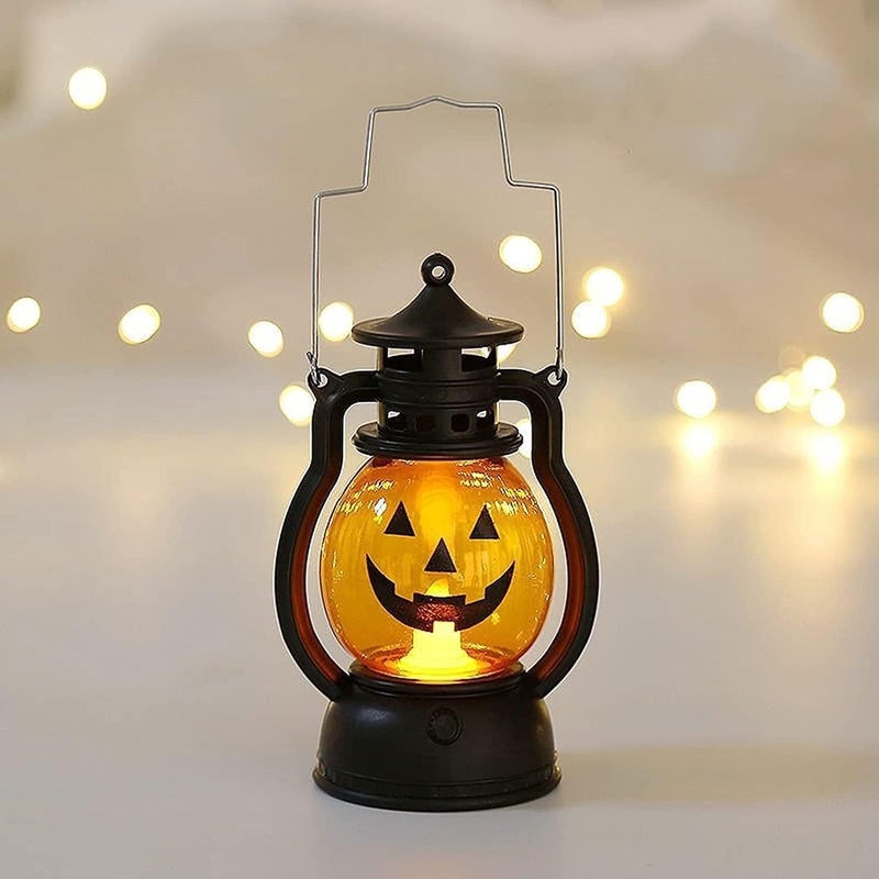 Generic 1 Pcs Halloween Dec Prop Pumpkin Witch Lantern Hand Skull Lamp Portable Nightlight Ghosty Light 1pcs ramdon lamp  - Image 2