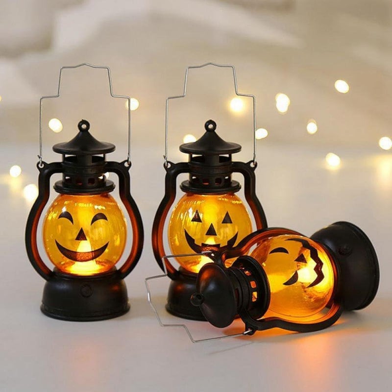 Generic 1 Pcs Halloween Dec Prop Pumpkin Witch Lantern Hand Skull Lamp Portable Nightlight Ghosty Light 1pcs ramdon lamp  - Image 1