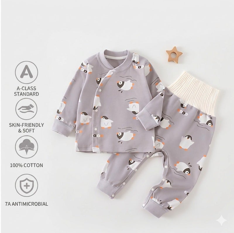Pumpkin Luxury Penguin 9-Piece Baby Gift Set - Newborn Essentials with Premium Silver Travel Suitcase u0026 Keepsake Card - Soft Cotton Plush Penguin Theme for Boys u0026 Girls - Image 3