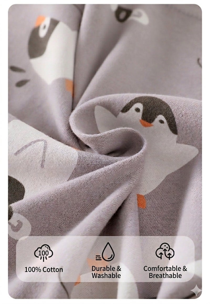 Pumpkin Luxury Penguin 9-Piece Baby Gift Set - Newborn Essentials with Premium Silver Travel Suitcase u0026 Keepsake Card - Soft Cotton Plush Penguin Theme for Boys u0026 Girls - Image 4