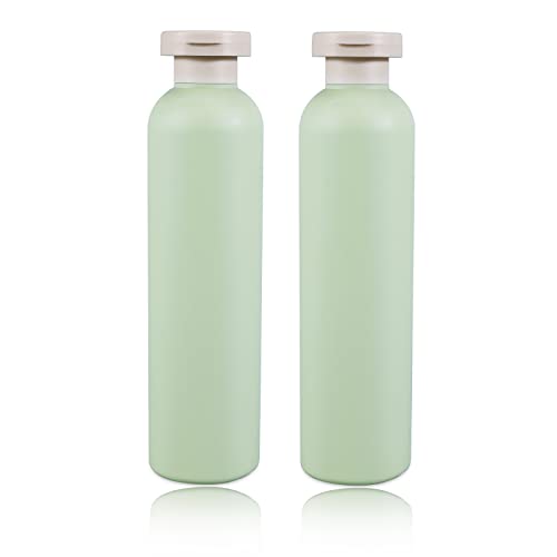 UMETASS 13.5oz Squeeze Bottles with Flip Cap, Refillable Plastic Travel Bottles for Creams, Lotion, Shampoo, Conditioner (2 Pcs) - Image 1