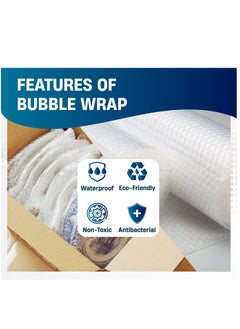 Hi Care [Pack of 2 Rolls] Bubble Wrap Roll 50cm x 10m Packing Bubble Roll Air Bubble Cushioning Wrap Roll for Packaging Fragile Items, Packing and Moving Supplies  - Image 5