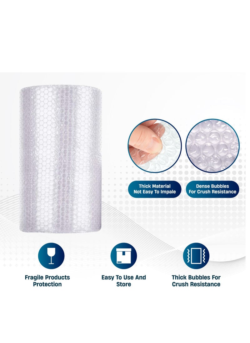 Hi Care - [Pack of 2 Rolls] Bubble Wrap Roll 50cm x 10m Packing Bubble Roll Air Bubble Cushioning Wrap Roll for Packaging Fragile Items, Packing and Moving Supplies - Image 1