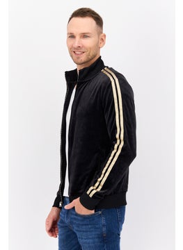 INC Men Stripe Softshell Jacket, Black  - Image 4