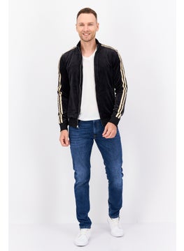 INC Men Stripe Softshell Jacket, Black  - Image 2