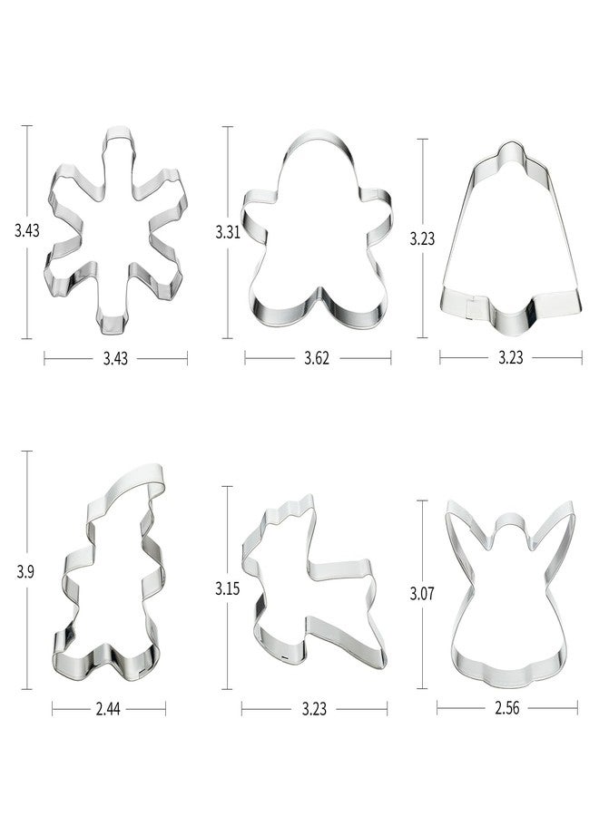 Kasmoire Christmas Cookie Cutter Set-12Pcs Stainless Steel Cookie Molds-Snowman,Christmas Tree,Gingerbread Man,Candy Cane,Snowflake & More Shapes For Baking - Image 2