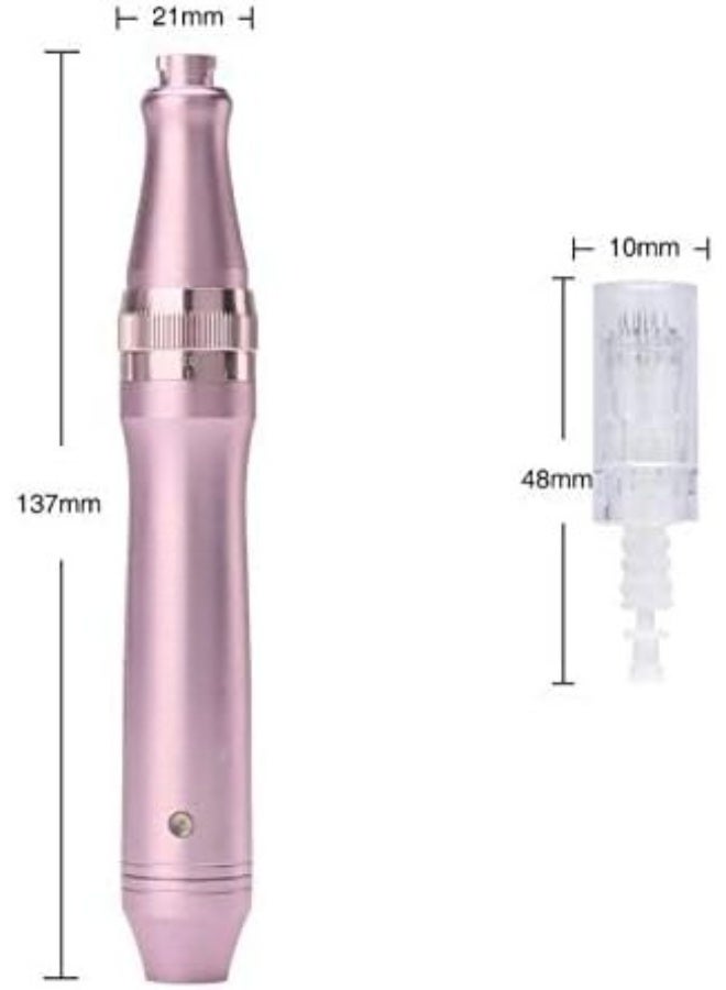 جهاز ديرما بن احترافي – قلم ميكرونيدلينج كهربائي لاسلكي مع 2 كارتريدج إبر 12 سن لتجديد البشرة - Image 5