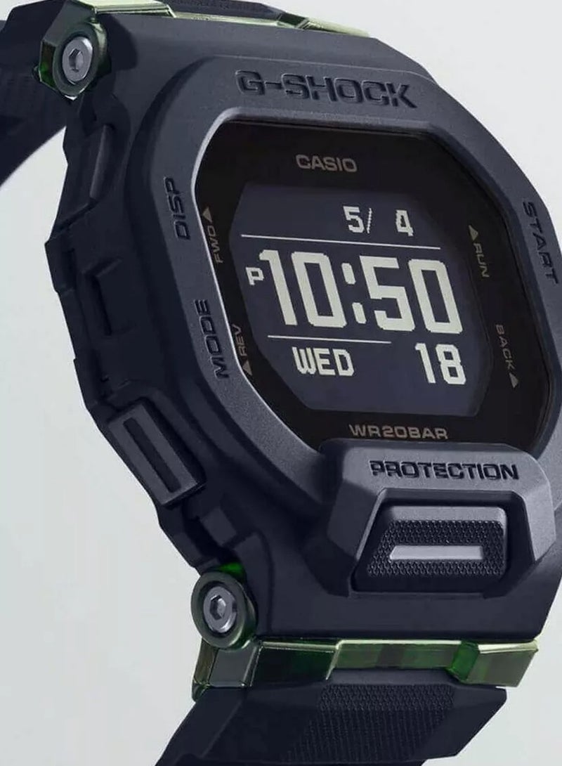 كاسيو ساعة جي شوك رجالية بحزام راتنج أسود - GBD-200UU-1DR - Image 2