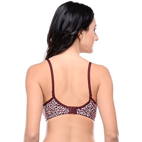 BODYCARE Women's Cotton Non Padded Wire Free T-Shirt, Molded, Full-Coverage Bra (6502PI-36B_Pink, White_36) - Image 3