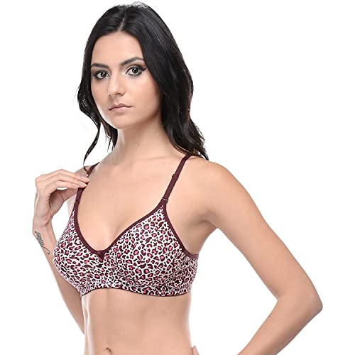 BODYCARE Women's Cotton Non Padded Wire Free T-Shirt, Molded, Full-Coverage Bra (6502PI-36B_Pink, White_36) - Image 2