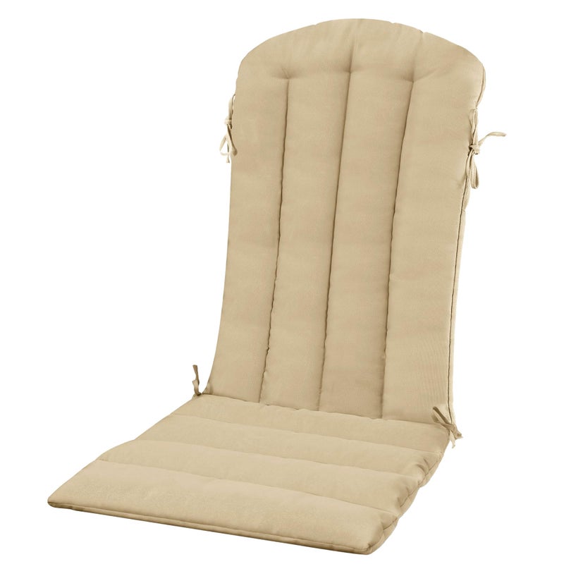 YEFU Adirondack Chair Cushion, Rocking Chair Cushions with Straps, Folding Patio Chair Pad for Indoor and Outdoor, 19.7x18.9x1.5 Inch, Light Brown - Image 1