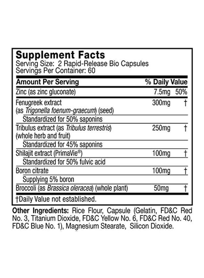 MuscleTech Proseries Alpha Test Maximum Strength Testosterone Booster Dietary Supplement 120 Capsules - Image 4