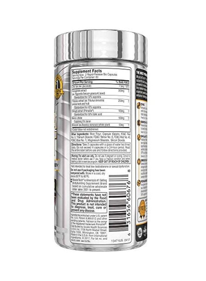 MuscleTech Proseries Alpha Test Maximum Strength Testosterone Booster Dietary Supplement 120 Capsules - Image 3