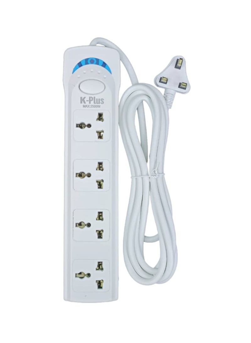 KPLUS 4 Way 3 Meter Extension Cord Power Cord Power Strip with Switch - Image 1
