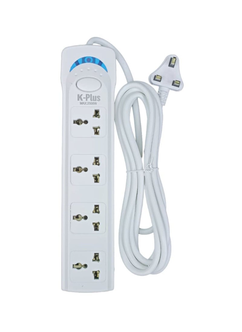 KPlus KPLUS 4 Way 3 Meter Extension Cord Power Cord Power Strip with Switch  - Image 2