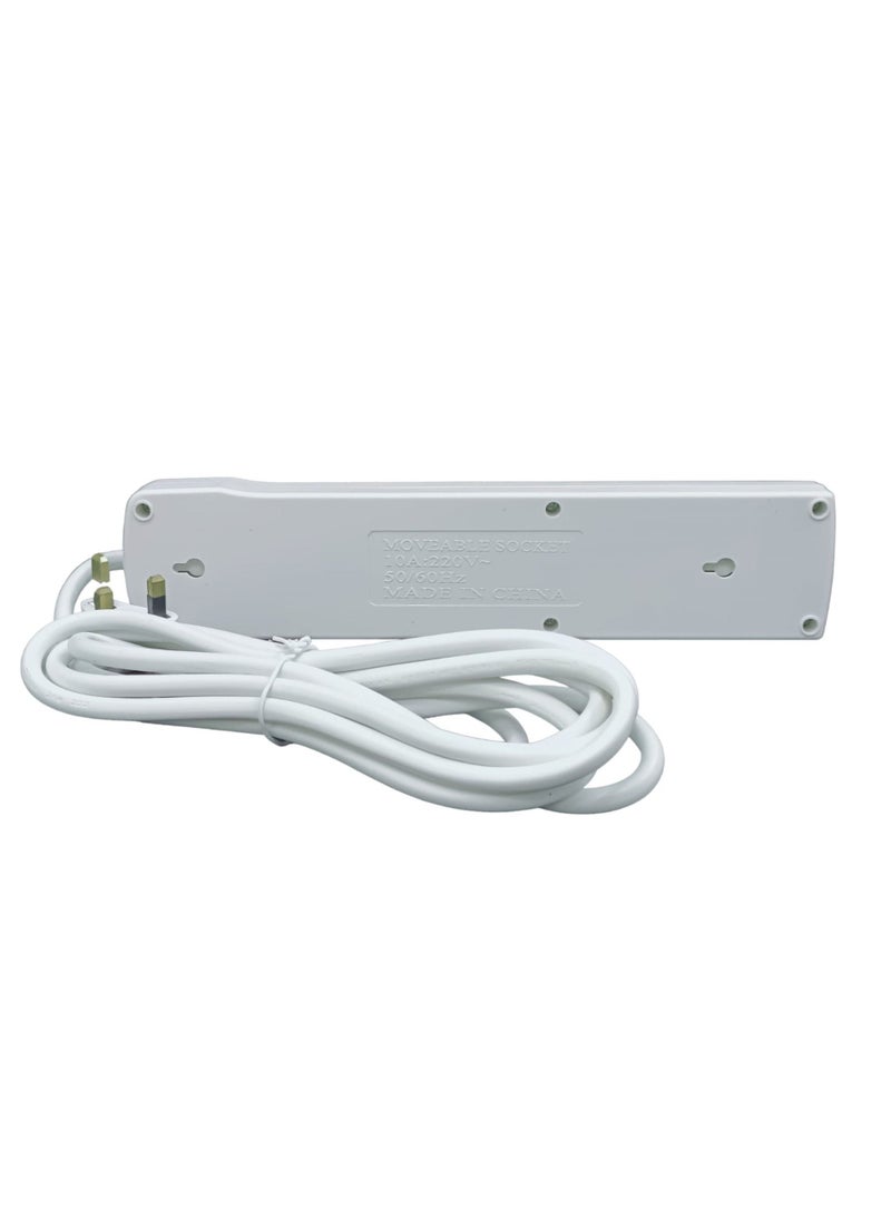 KPlus KPLUS 4 Way 3 Meter Extension Cord Power Cord Power Strip with Switch  - Image 3