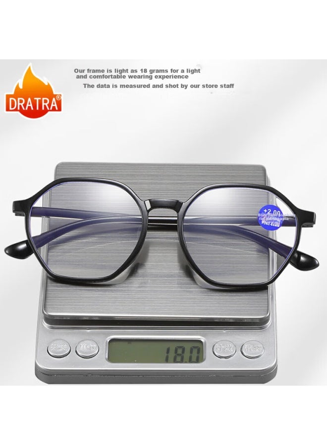 Dratra High-definition Anti-blue Light Reading Gl, Classic Stylish Elderly Eyewear, Ultra-lightweight Portable, Optional Prescription, Lightweight And Comfortable On The Face - Image 3