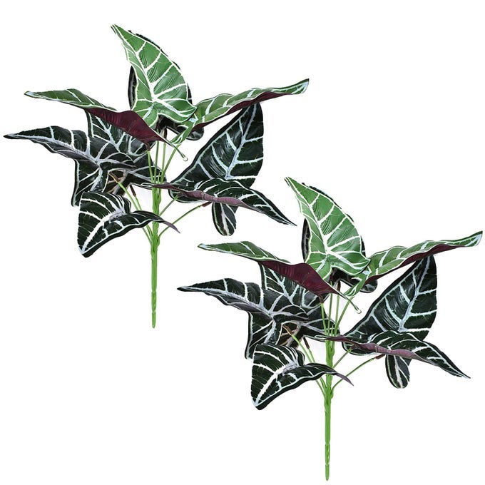 FAKE ALOCASIA AMAZONICA TROPICAL SAFARI JUNGLE LEAVES ARTIFICIAL PLANTS FOR HOME HAWAIIAN DECOR INDOOR AFRICAN MASK PLANT