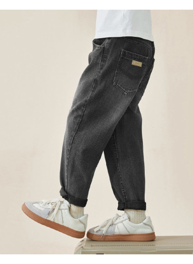 And Bleached, Simple And Crisp】 Boys' Jeans 2025 Spring/autumn Versatile Casual Pants For Kids - Image 1