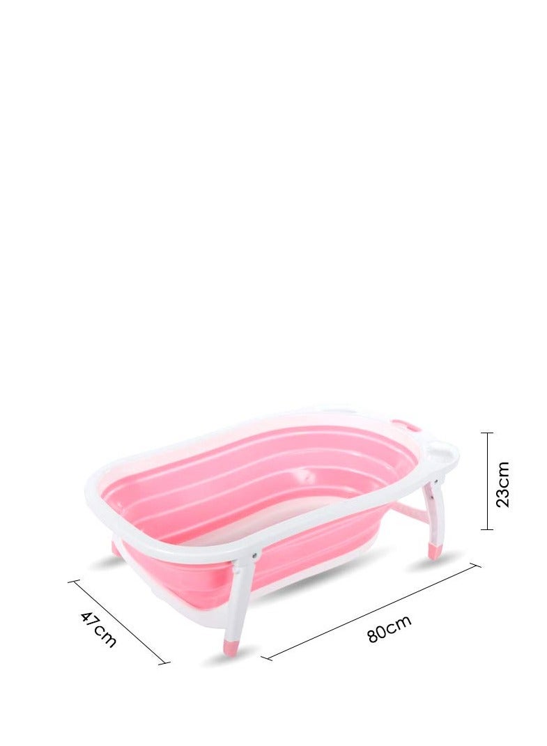 بيج حوض استحمام الأطفال القابل للطي كبير وسميك للأطفال الجالسين والمستلقين - Image 3