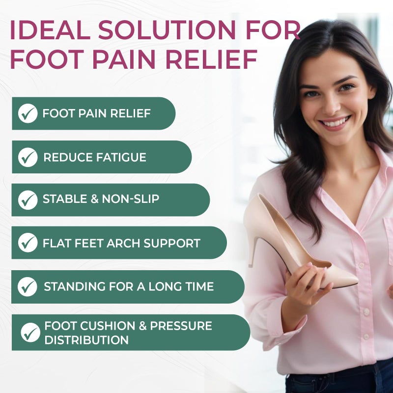 Welnove Arch Support Inserts Flat Feet - Welnove 8-Pair Gel Arch Support Insoles for Plantar Fasciitis, Foot Pain Fatigue Relief - Soft Heel Pads Adhesive Fit Most Shoes, Men Women, 0.47" Height - Image 2