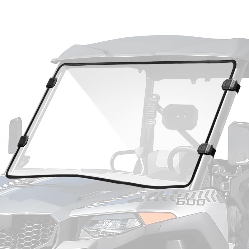 ستاركنايتMT UForce 600 زجاج أمامي مقاوم للخدش UTV زجاج أمامي كامل متوافق مع CFMOTO UForce 600 20212025800XL 2025 نافذة أمامية شفافة من PC زجاج أمامي صلب ملحقات