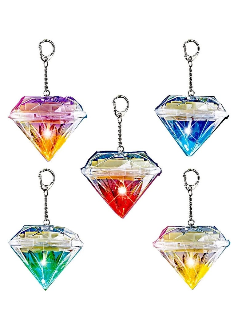 SOLARAE Solar Garden Lights Solar Diamond Hanging Lights 5 Pack RGB 7 Color Changing LED Decorative Lamps for Patio Garden Tree Walkway Lawn Yard Fence Deck Energy Class A - Image 1