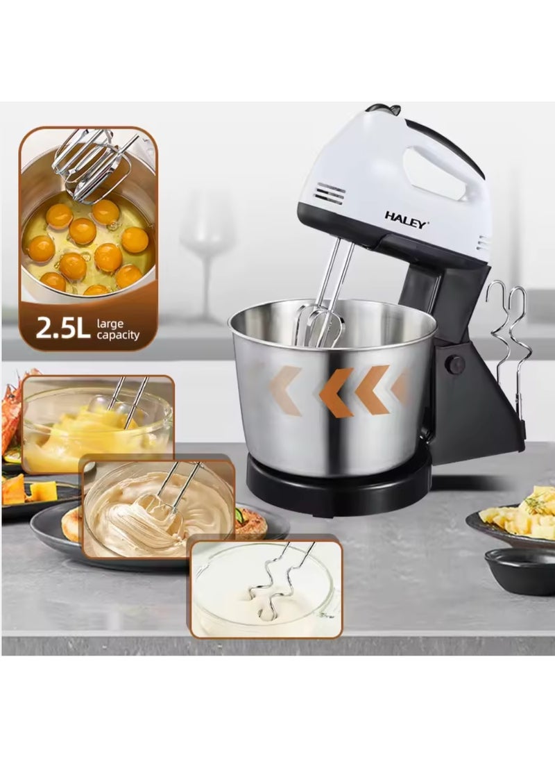Haley 300W Home Kitchen Electric Household Electric Food Mixer 7-Speed ​​Egg Beater Egg Beater Cake Mixer Handheld Tabletop Dough Mixer - Image 5