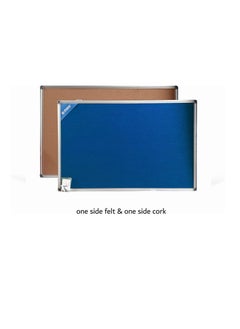 Maxi Maxi Notice Board 45X60Cm With Aluminum Frame One Side Cork And One Side Felt  - Image 2