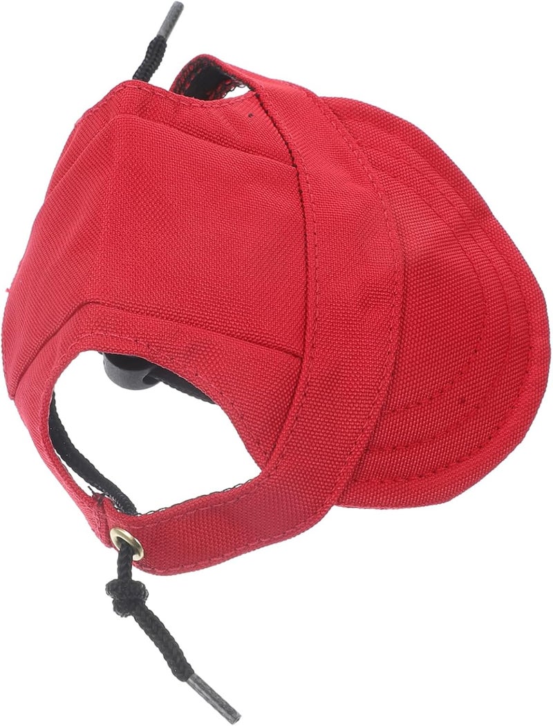 Red Dog Baseball Cap 2pcs Set Comfortable Peaked Hat For Pets Outdoor Activities - Image 1