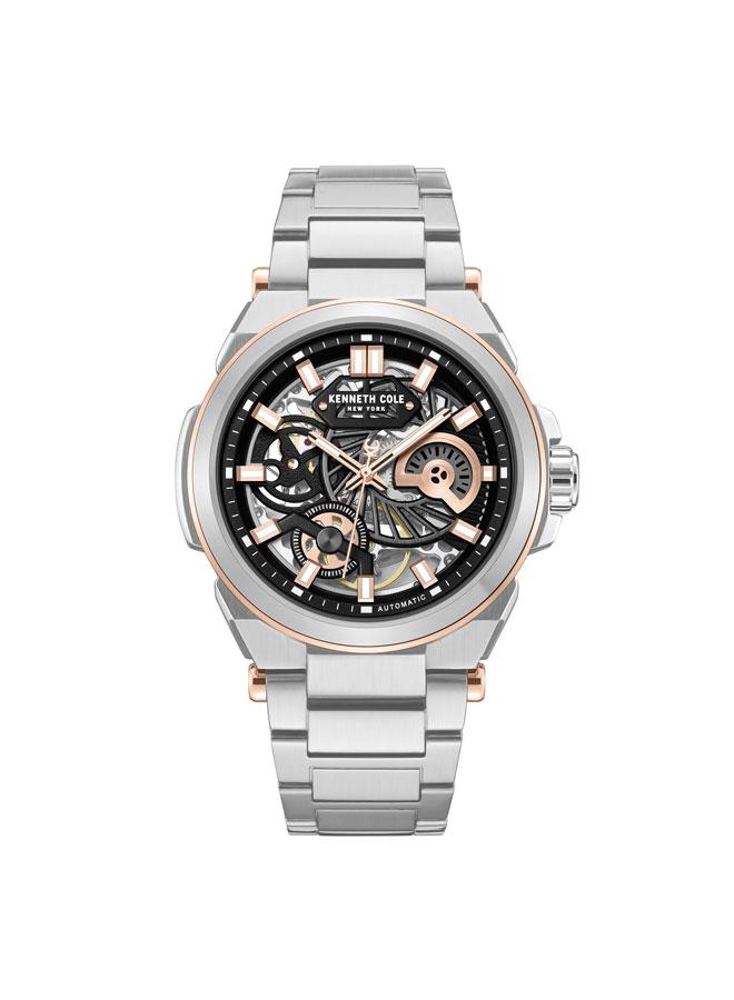 Kenneth Cole New York Downtown Men's 42mm Automatic Watch with Black Dial & Stainless Steel Bracelet  - Image 1
