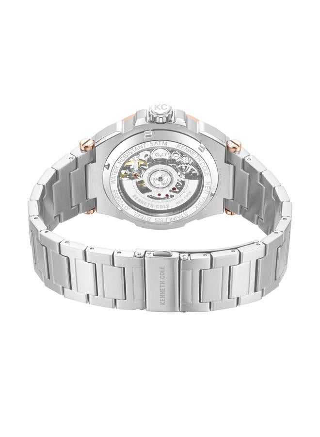 Kenneth Cole New York Downtown Men's 42mm Automatic Watch with Black Dial & Stainless Steel Bracelet  - Image 5
