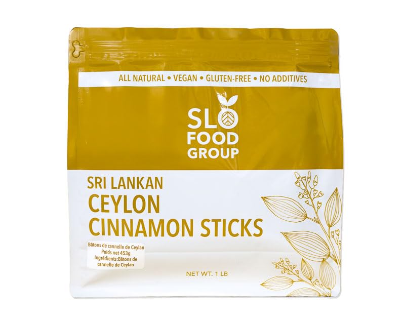 Slofoodgroup Ceylon Cinnamon Sticks 1 Lb Pure Ceylon Cinnamon Quills 5 Inch Cut Cinnamon Spice from Sri Lanka True Cinnamon Cinnamomum Verum - Image 1