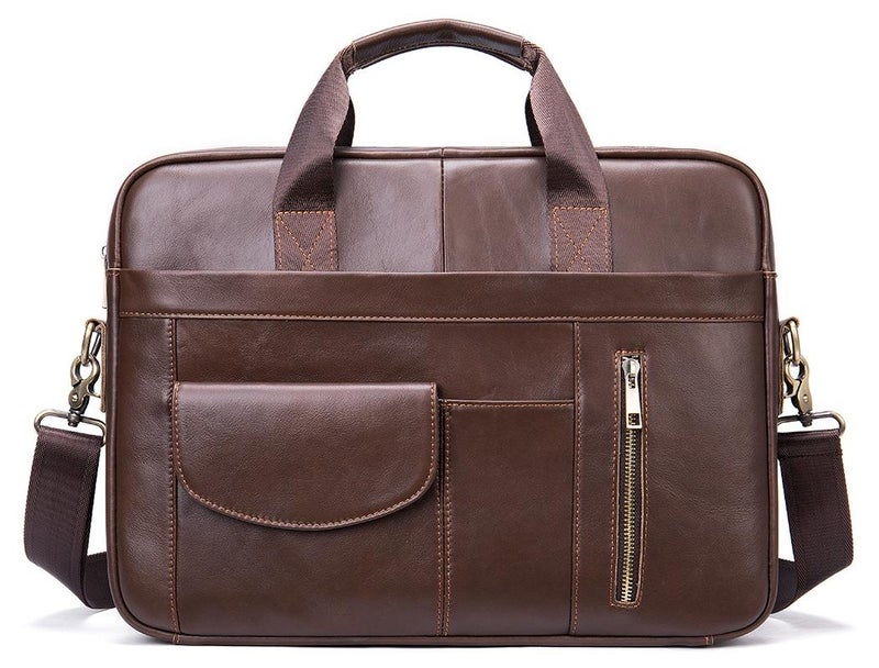 Yoze Laptop bag for men, laptop bag leather, business briefcase, large capacity for 14 inch computer - Image 1