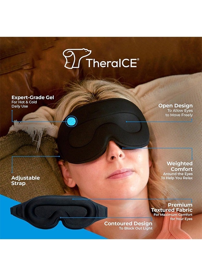 general Sleep Mask and Cooling Gel Relief,Sleep Eye Mask Blackout Blindfold Cold,3D Contoured Relaxing No Pressure Eye Cover to Block Light for Comfortable Soothing Night Sleeping - Image 2