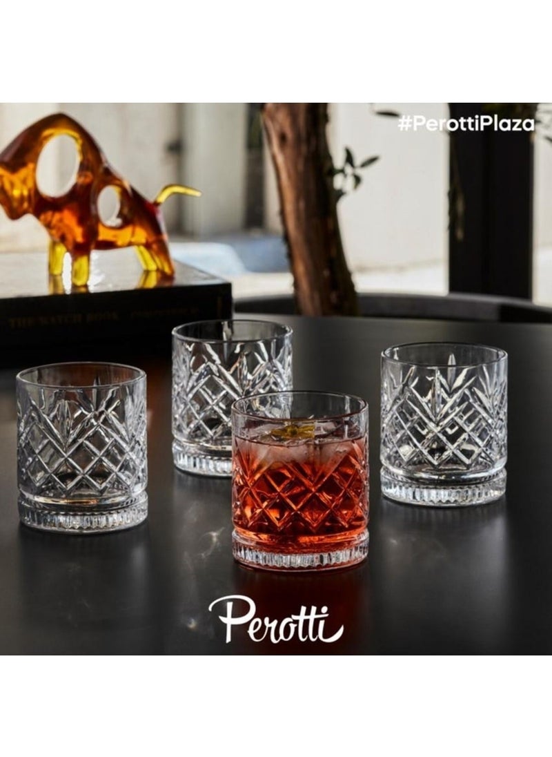 PEROTTI 14766 Melony Wide 4-Piece Soft Drink Water Glass 370 ml 