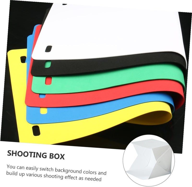 صندوق تصوير ضوئي صغير محمول مع خيمة إضاءة LED، سوفتبوكس قابلة للطي مقاس 20 سم مع 4 خلفيات ملونة لتصوير منتجات الاستوديو - Image 3