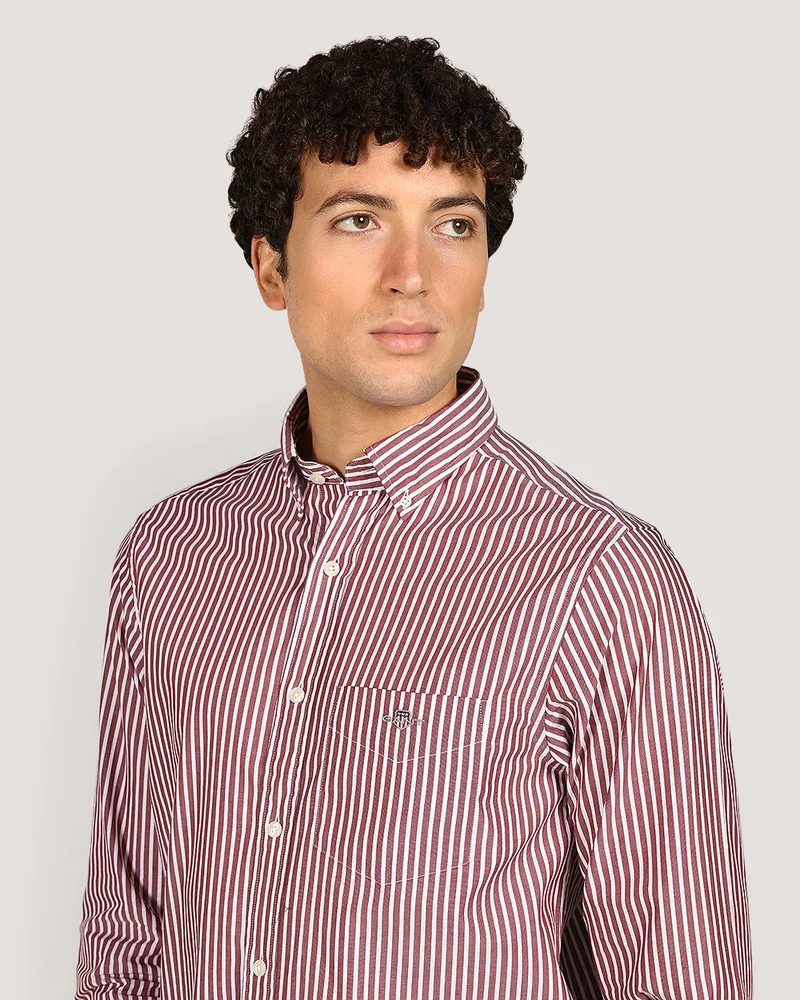 GANT  Regular Classic Popl Stripe Shirt for Men | Best Price UAE
