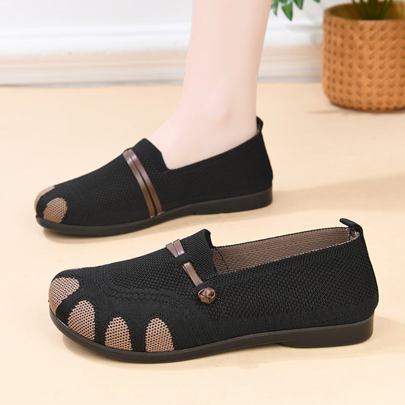 Women's Casual Slip On Loafers Breathable Flyknit Low Heel - Image 5