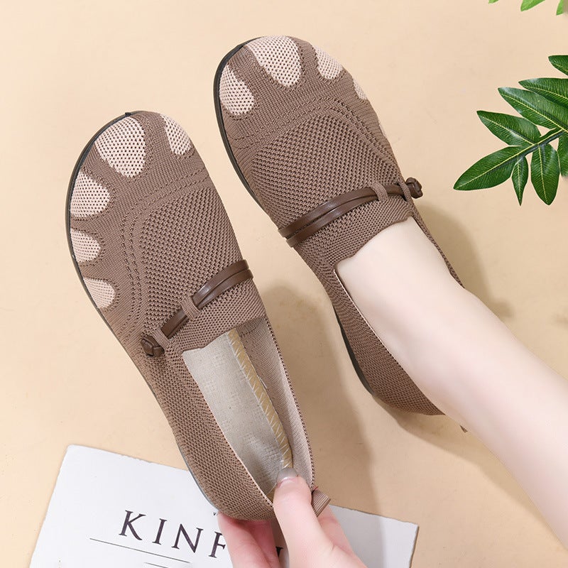 Women's Casual Slip On Loafers Breathable Flyknit Low Heel - Image 4
