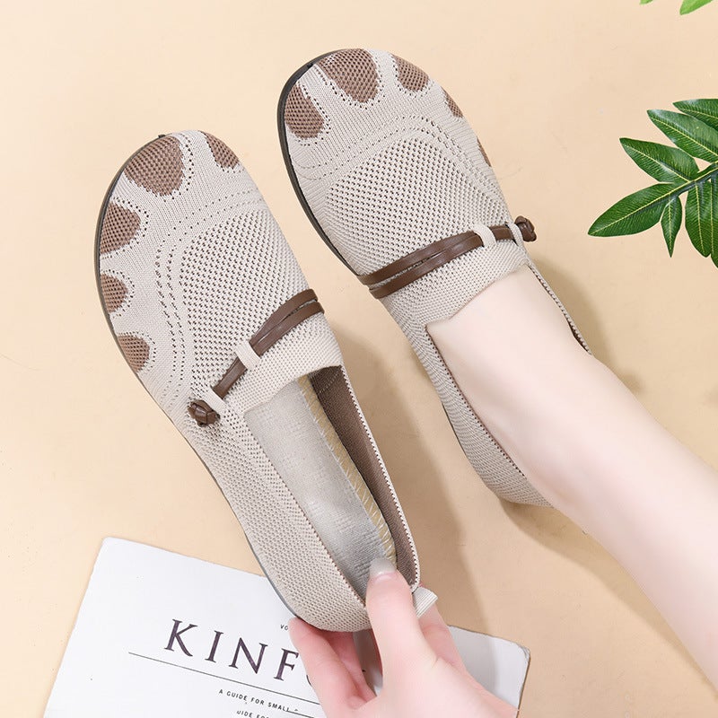 Women's Casual Slip On Loafers Breathable Flyknit Low Heel - Image 3